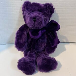 Vintage Walmart Purple Teddy Bear Plush 12 Inch